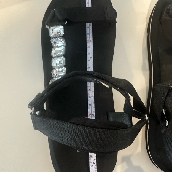ZARA Black Sandals with Silver Accents Sz EU 41/28cm - Picture 6 of 10